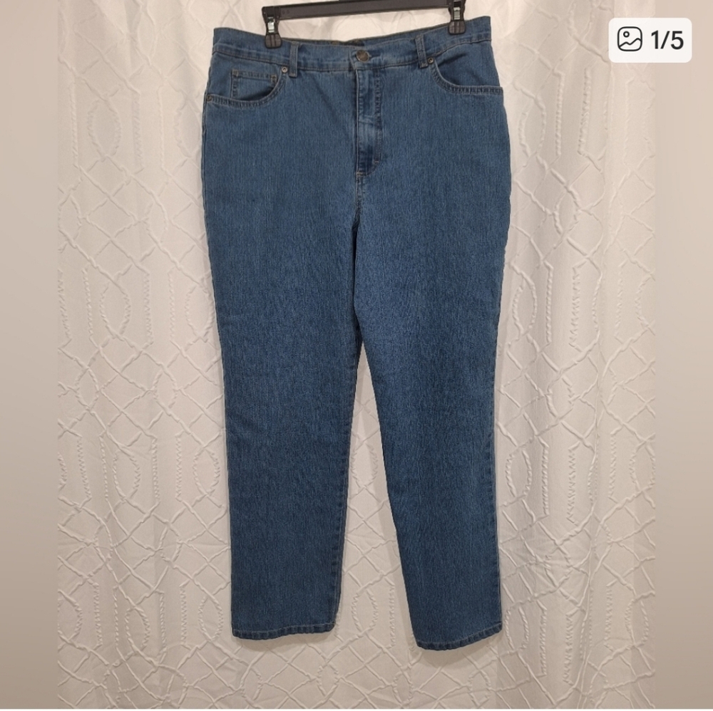 Basic Editions Blue Straight Leg Jeans 12 Short Light Denim Straight Leg